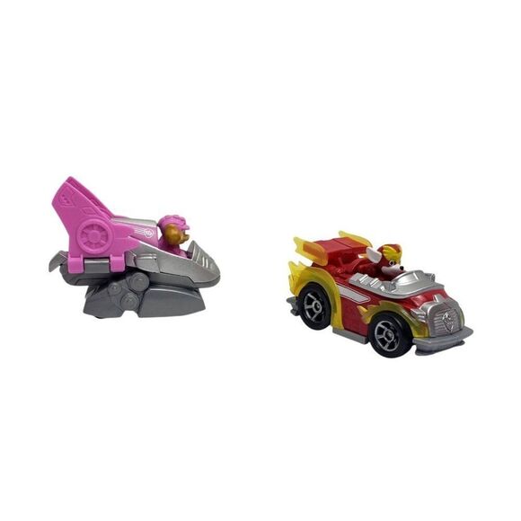 Paw Patrol Skye & Wildcat Diecast True Metal Mighty Pups Vehicles With Figures - Picture 5 of 7